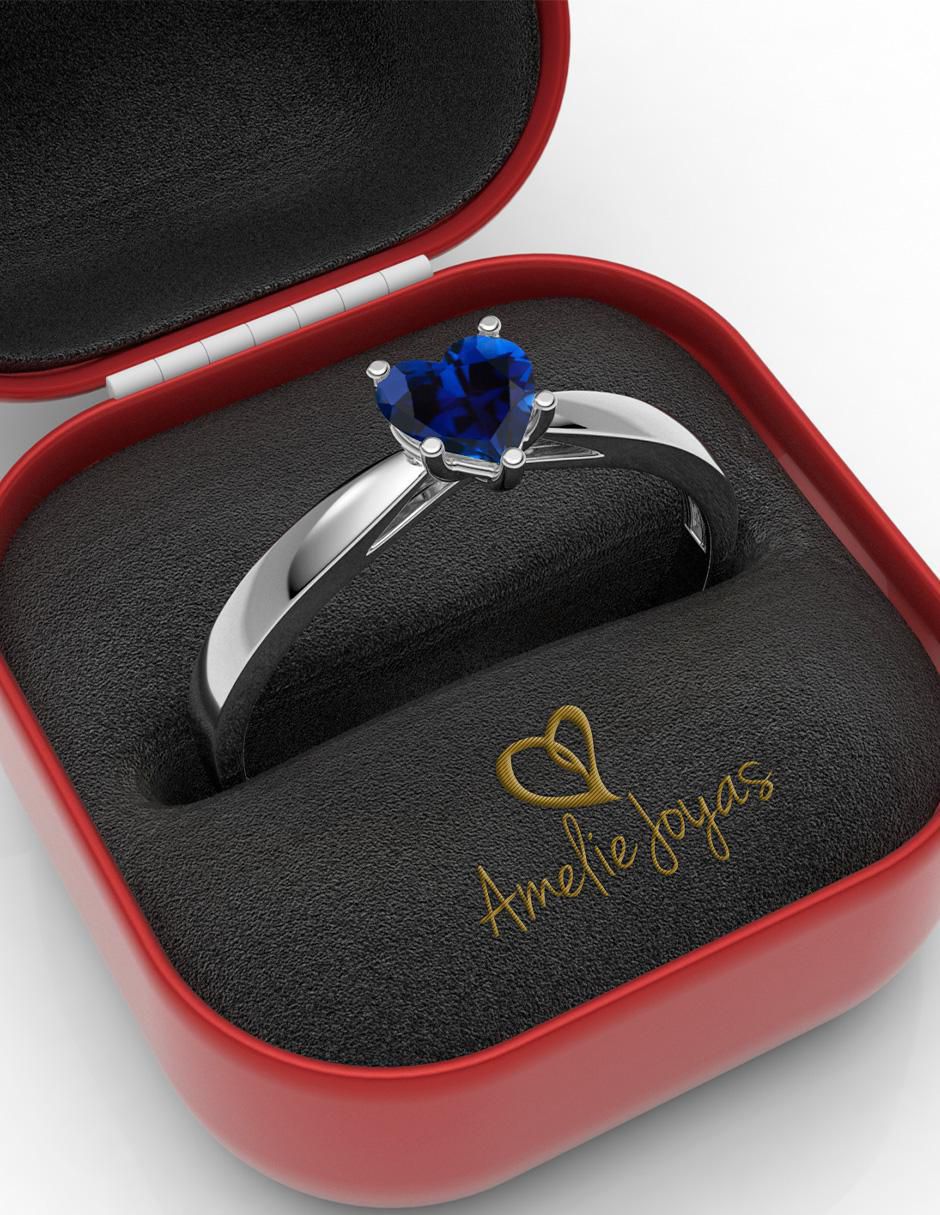Anillo de corazón 14 k de oro zirconia brillante 4