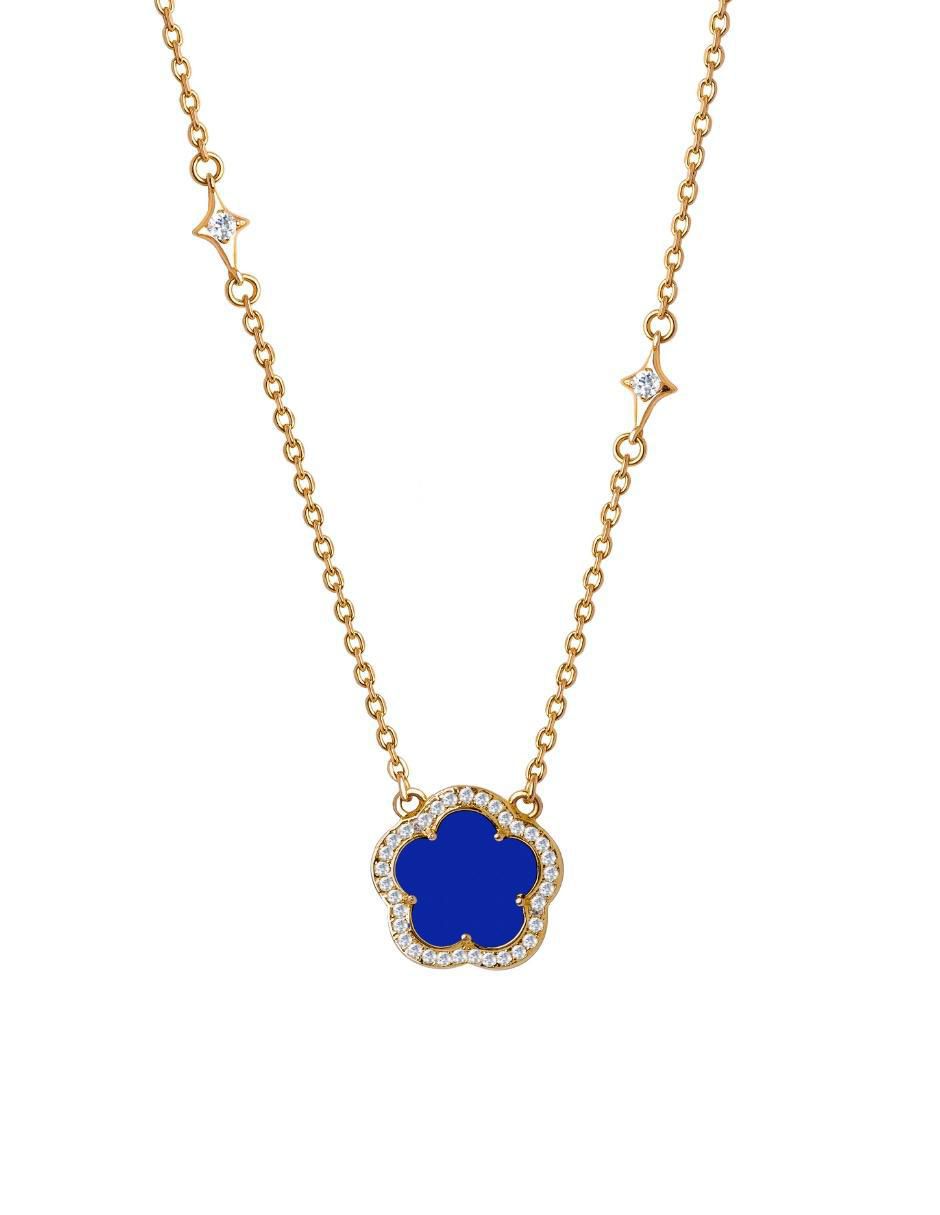 Collar de trébol de baño de oro 18 K 3
