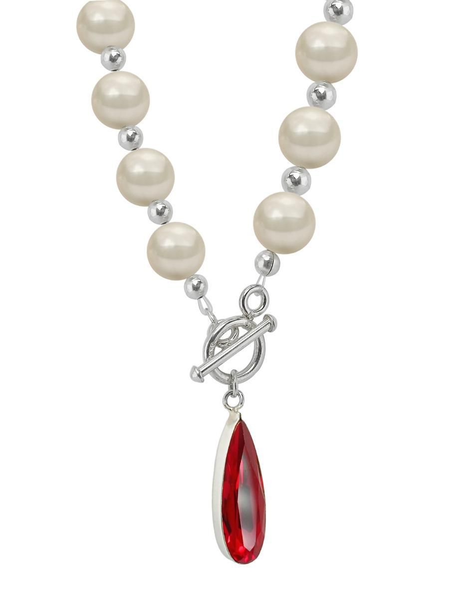 Collar de gota de plata P 925