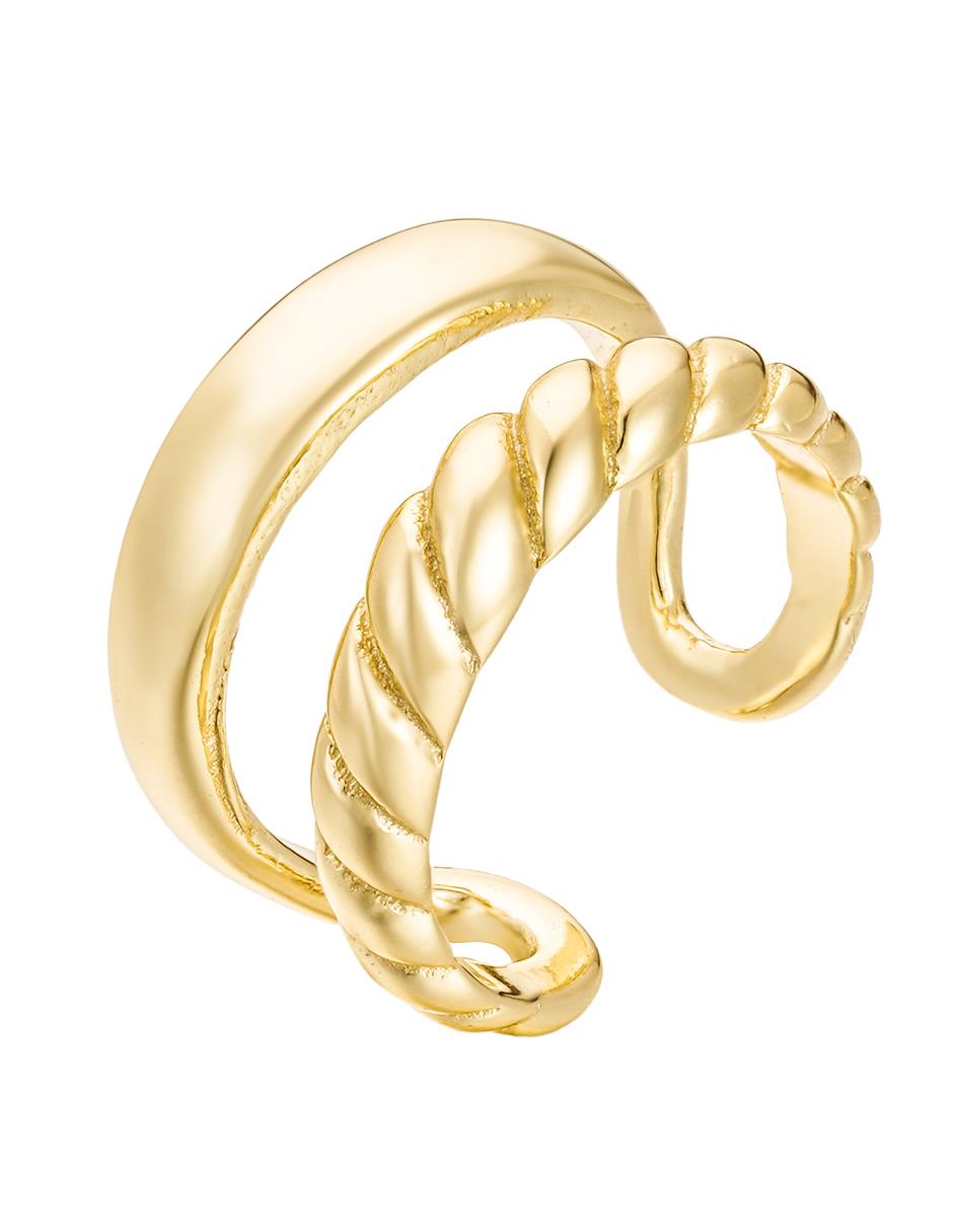 Aretes redondos Gold de plata P 925 con acabado baño de oro zirconia 1