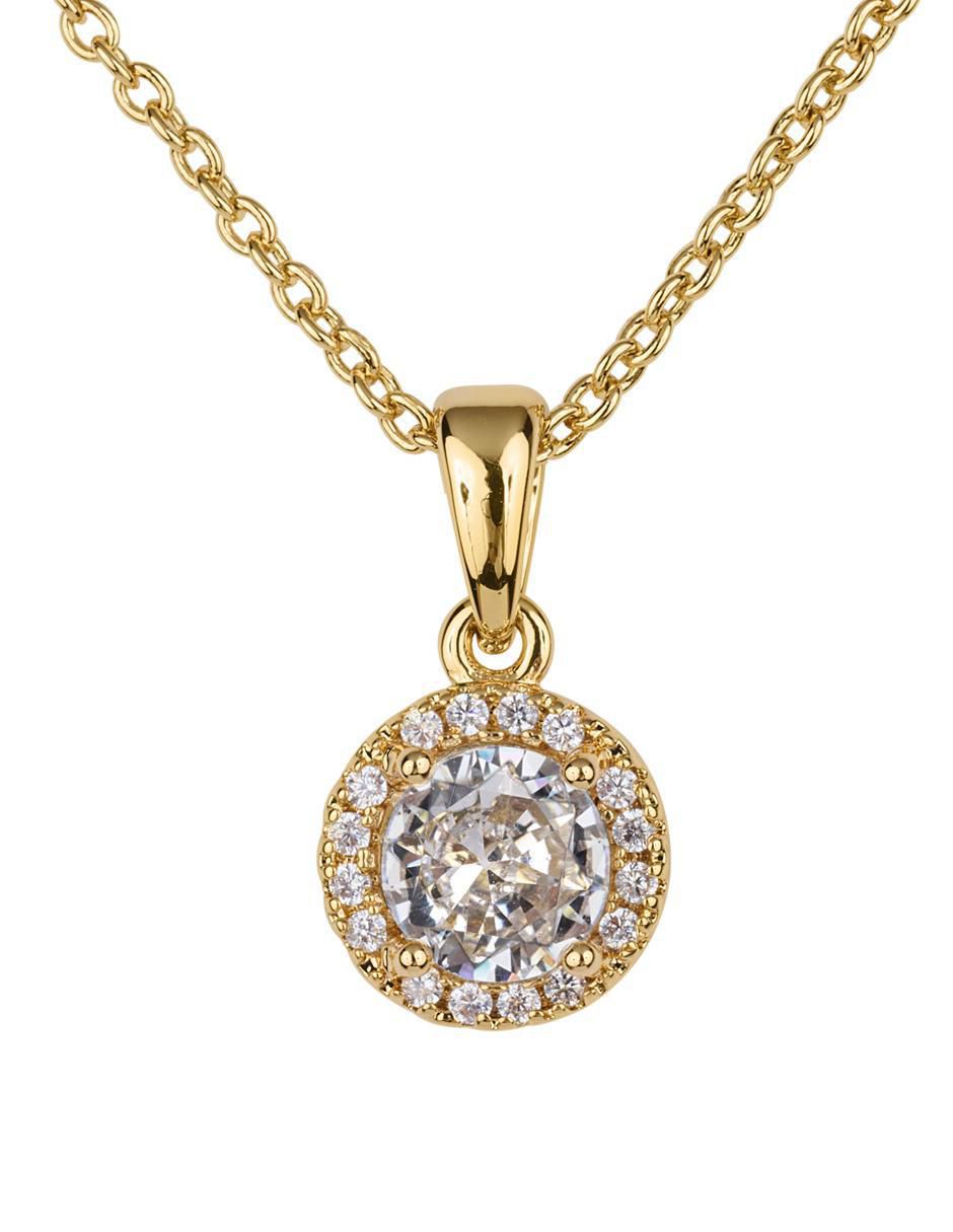 Collar con dije de baño de oro 14 K