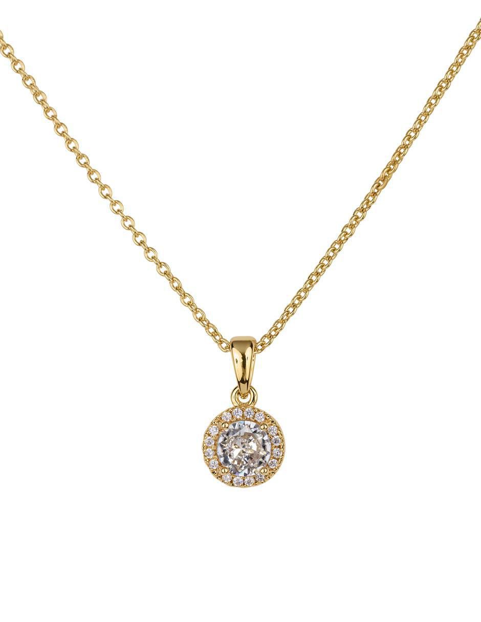 Collar con dije "de (si aplica)" circular luckyly collar "de" latón 14 k