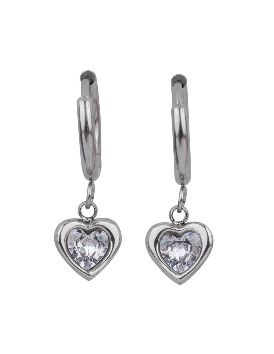 Arracadas de corazón Luckyly zirconia cúbica
