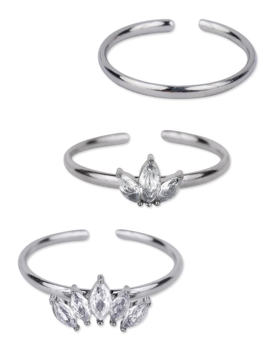 Set anillo zirconia cúbica brillante