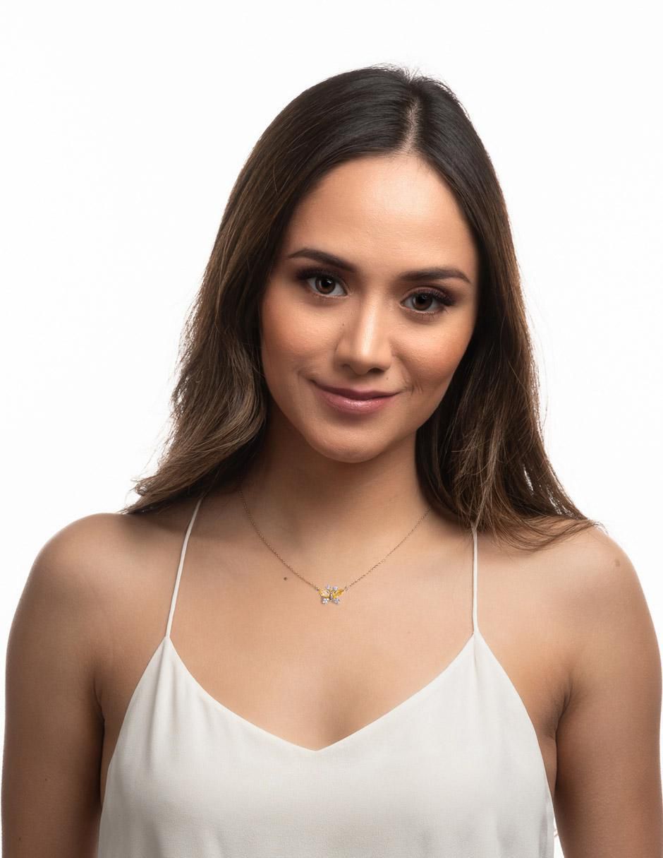 Collar con dije de mariposa Luckyly