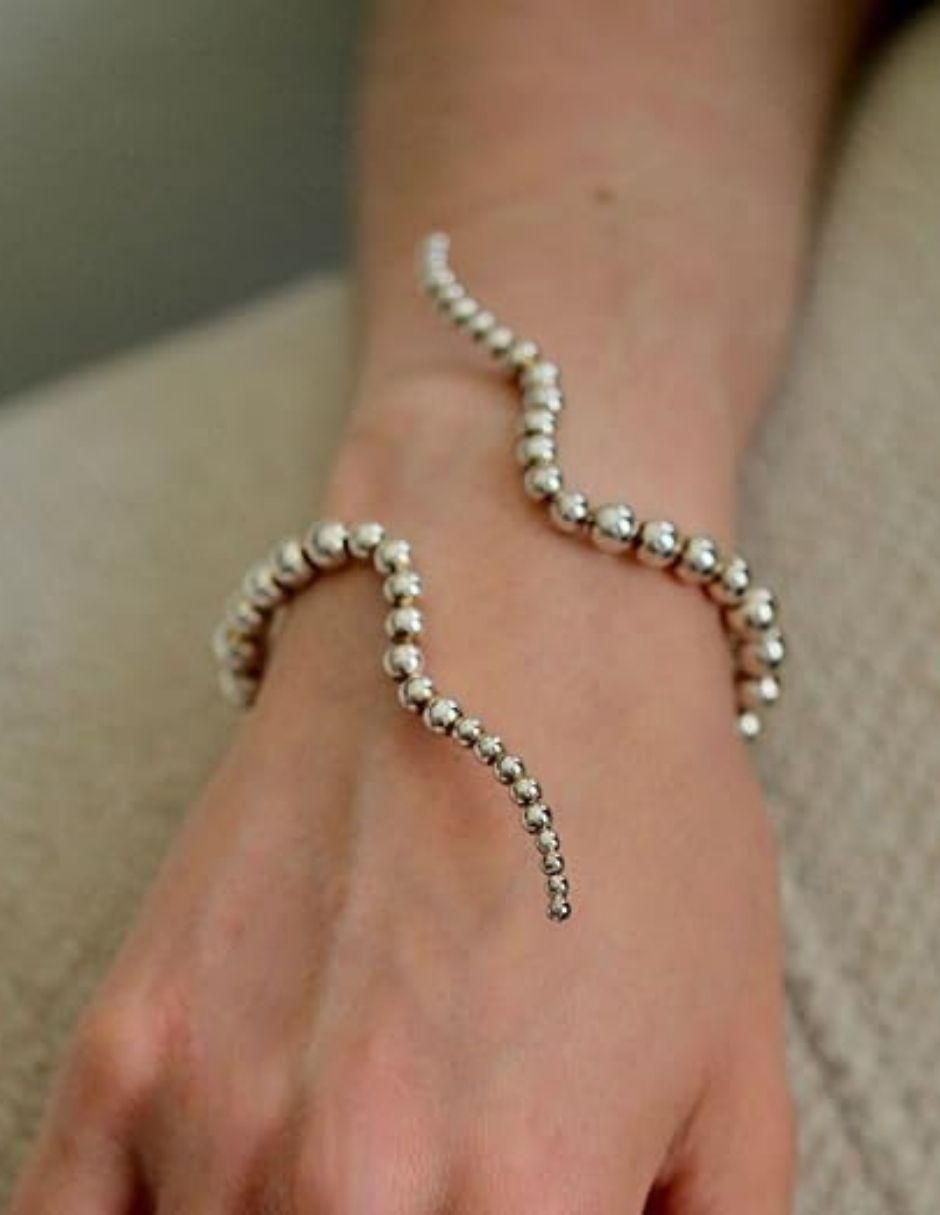Brazalete de plata con perla p 925 3