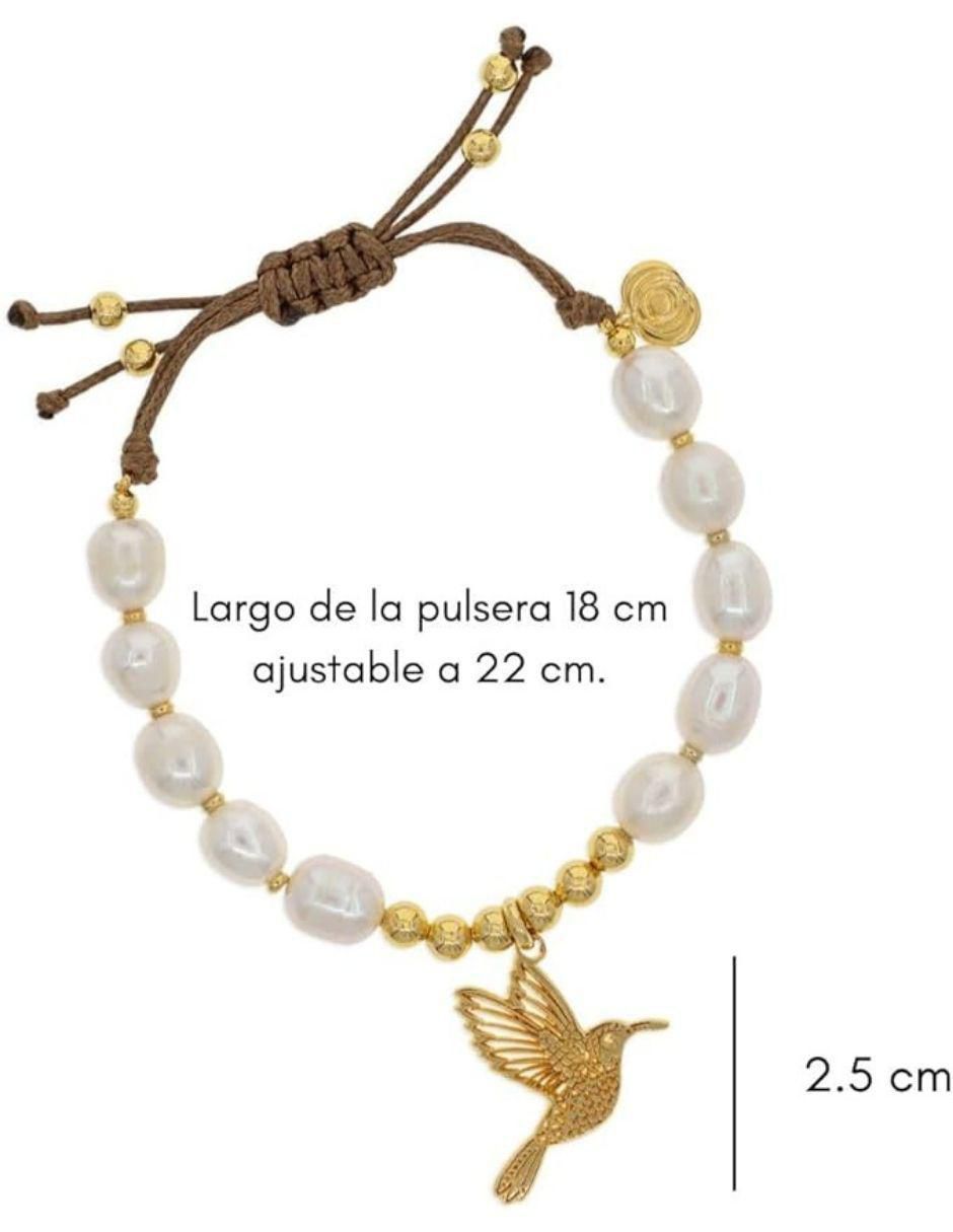 Brazalete con perla Colibrí 5