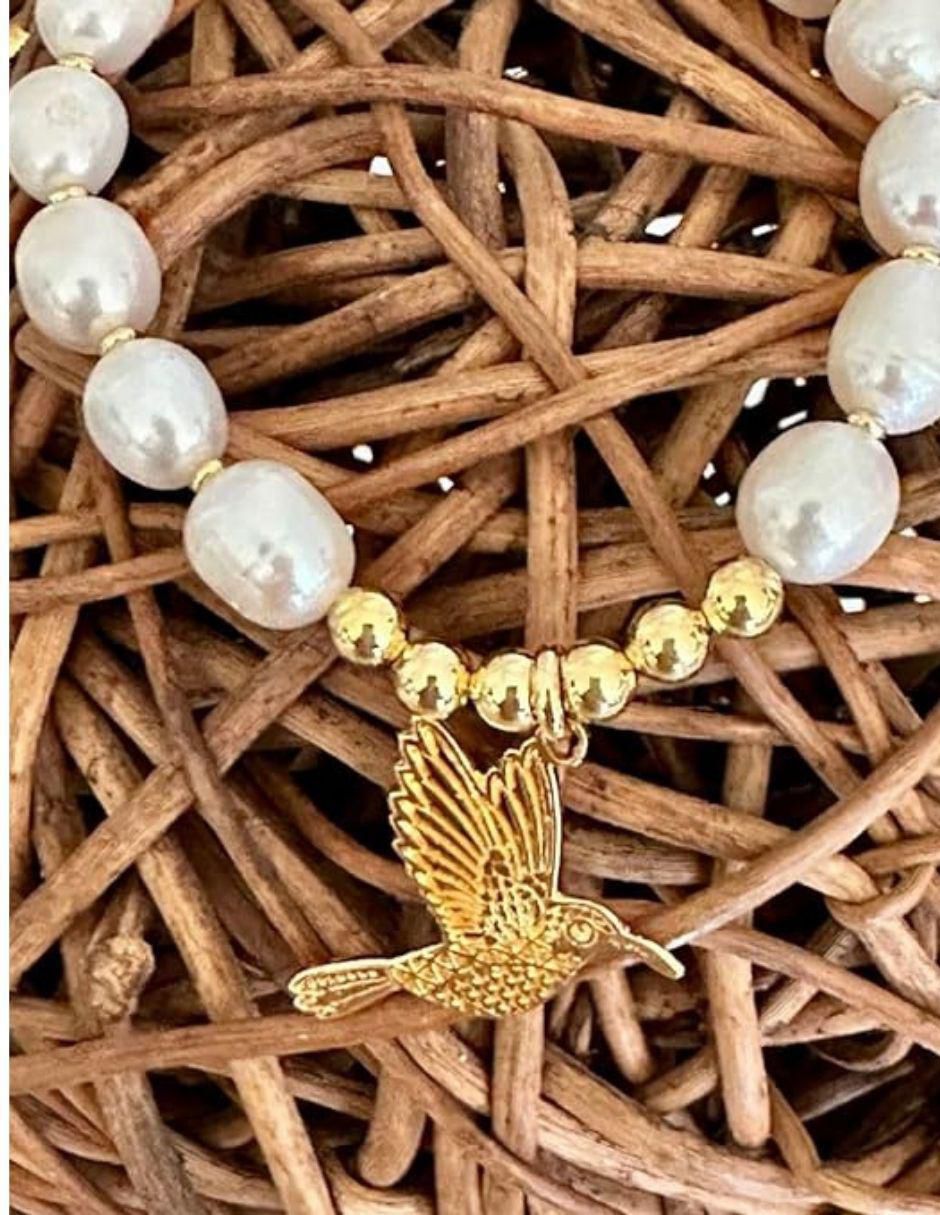 Brazalete con perla Colibrí 4