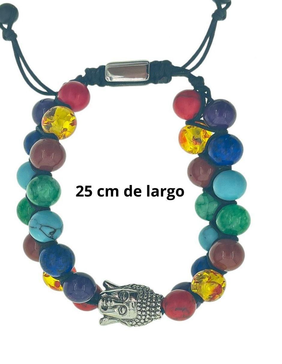 Brazalete con turquesa, amatista, ónix, sodalita y malaquita Homme 4