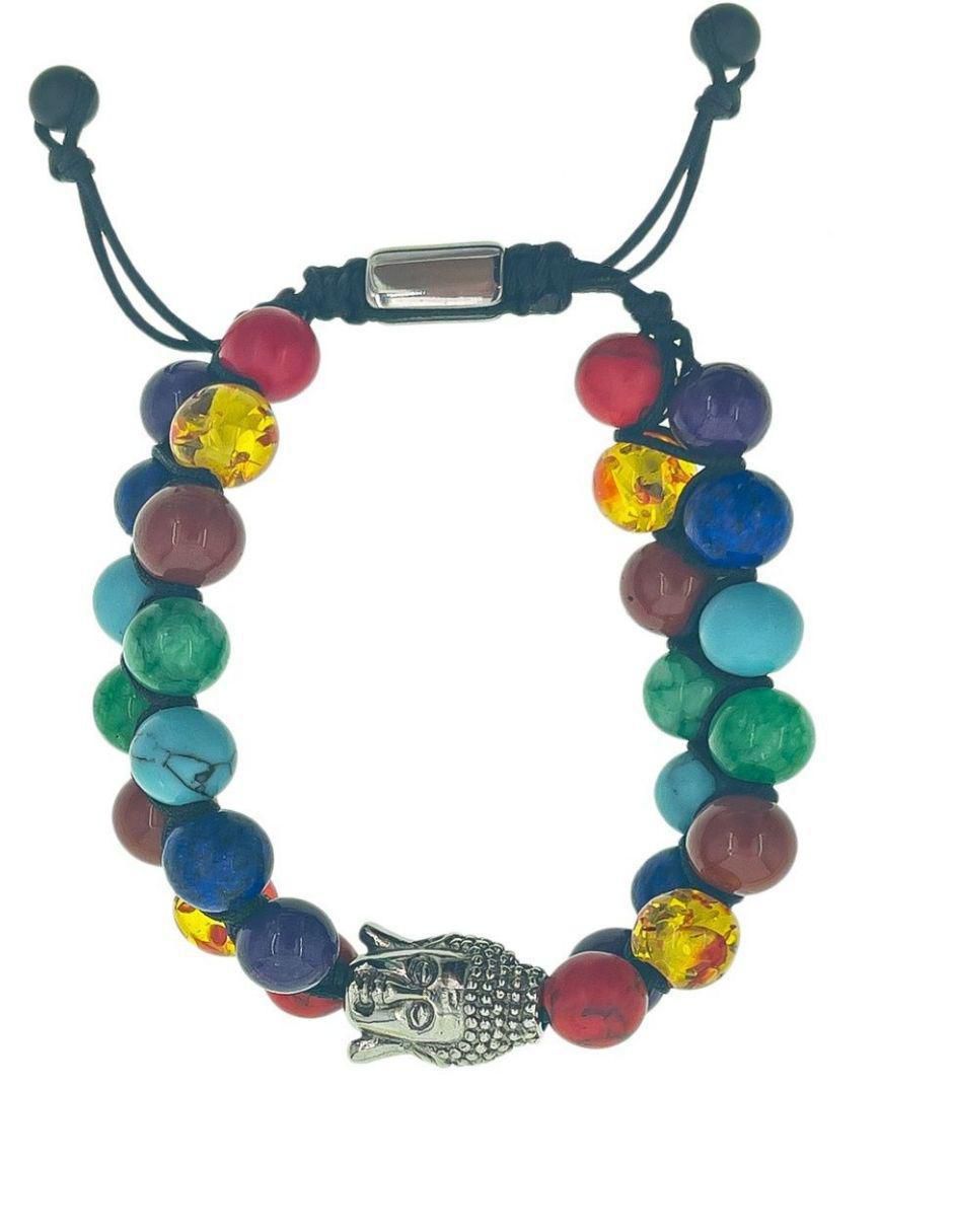 Brazalete con turquesa, amatista, ónix, sodalita y malaquita Homme 3