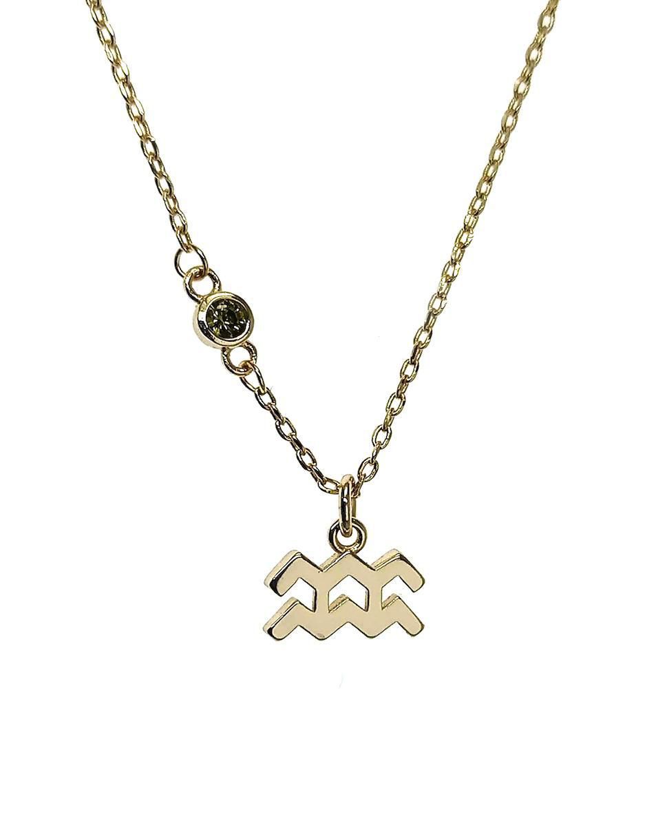 Collar Zodiacos de baño de oro 18 K