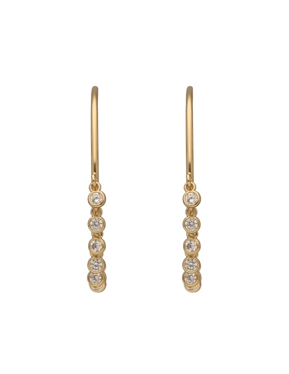 Arracadas con acabado brillante cristal 1