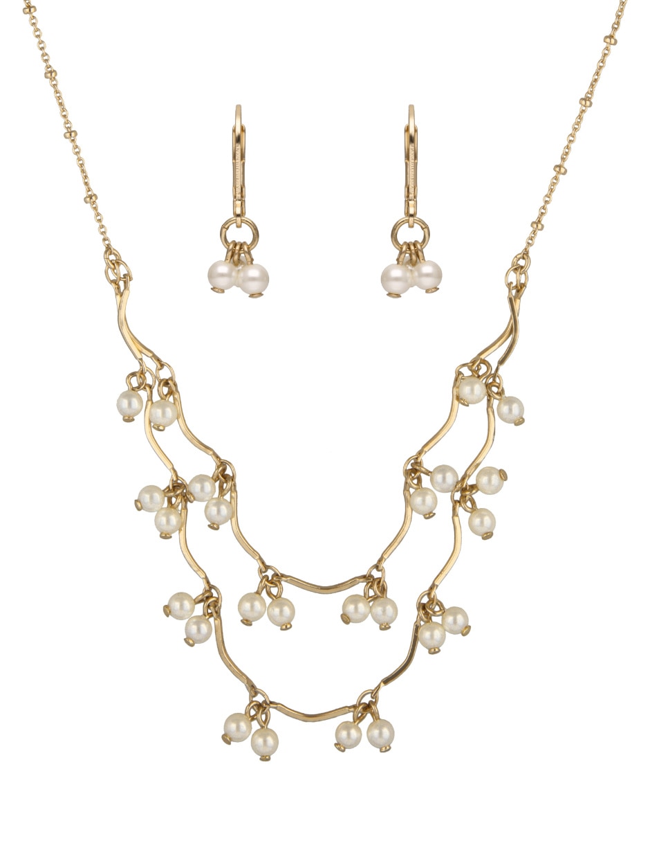 Aretes y collar de esfera Magnolia 1