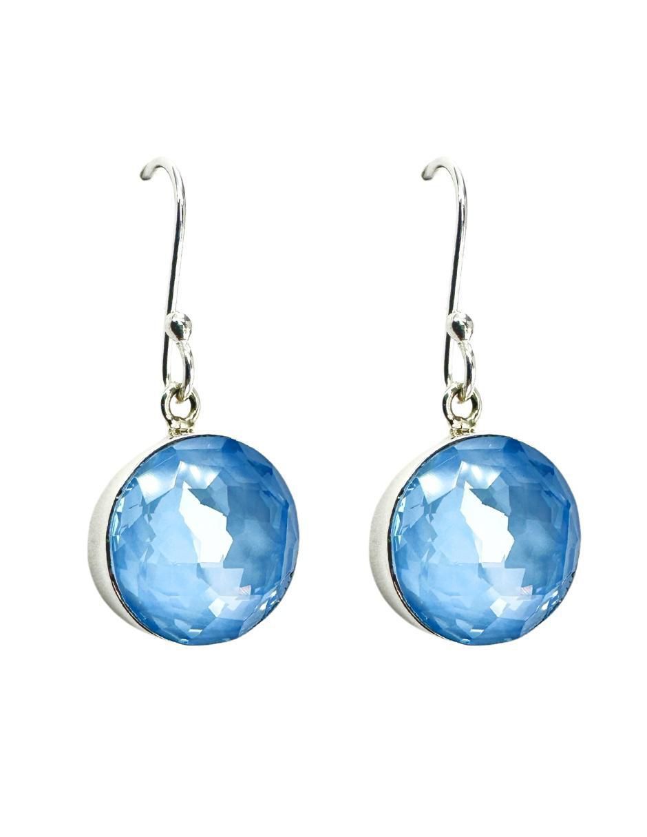 Aretes y collar redondos Rivoli de plata P 925 cristal 4