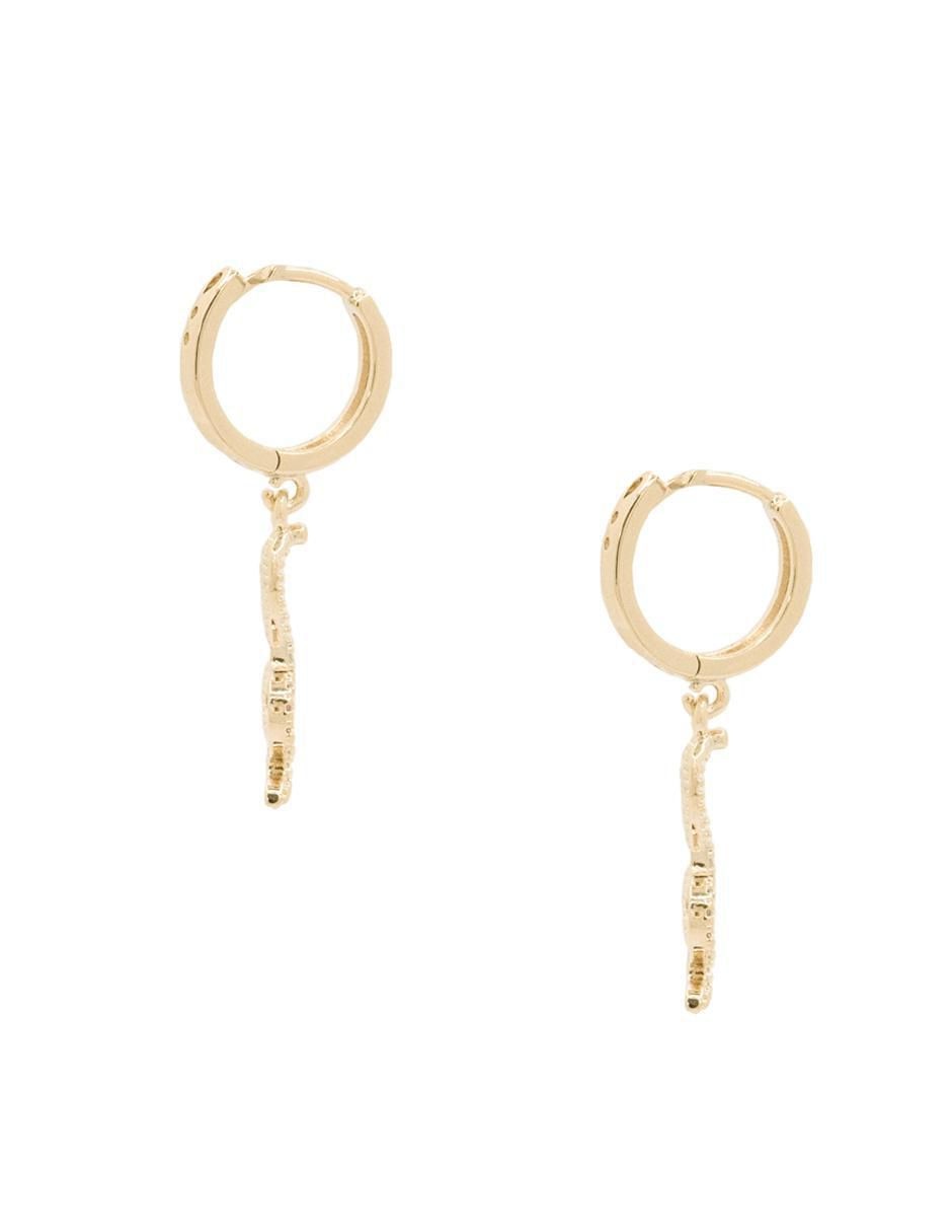 Aretes de serpiente con acabado brillante zirconia 3
