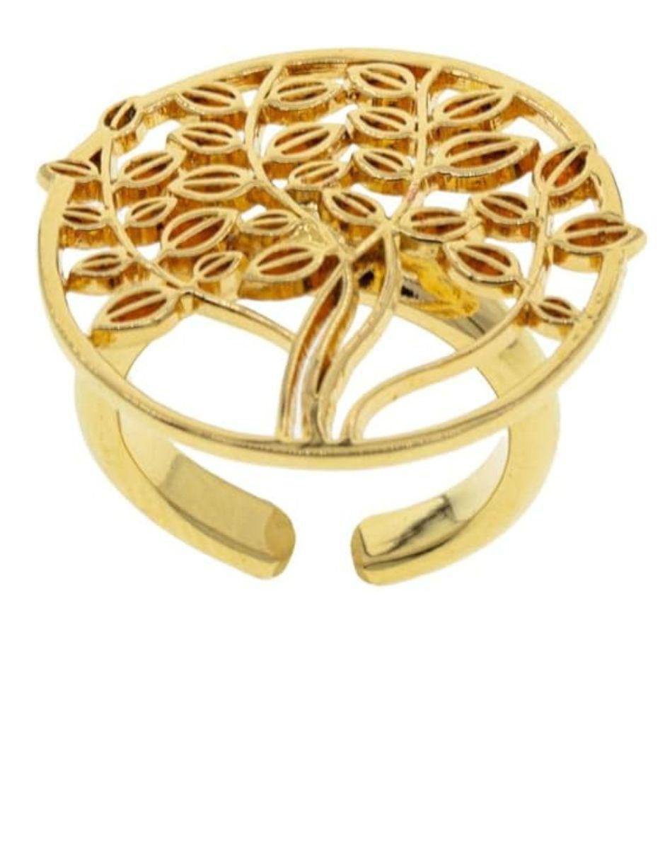 Anillo de árbol Ablime con acabado baño de oro
