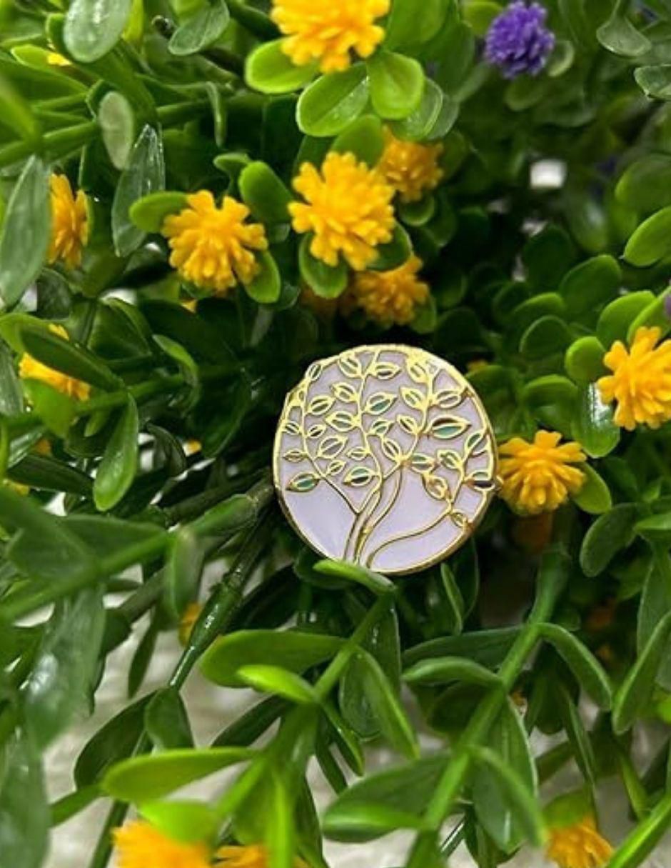 Anillo de árbol con acabado baño de oro 3