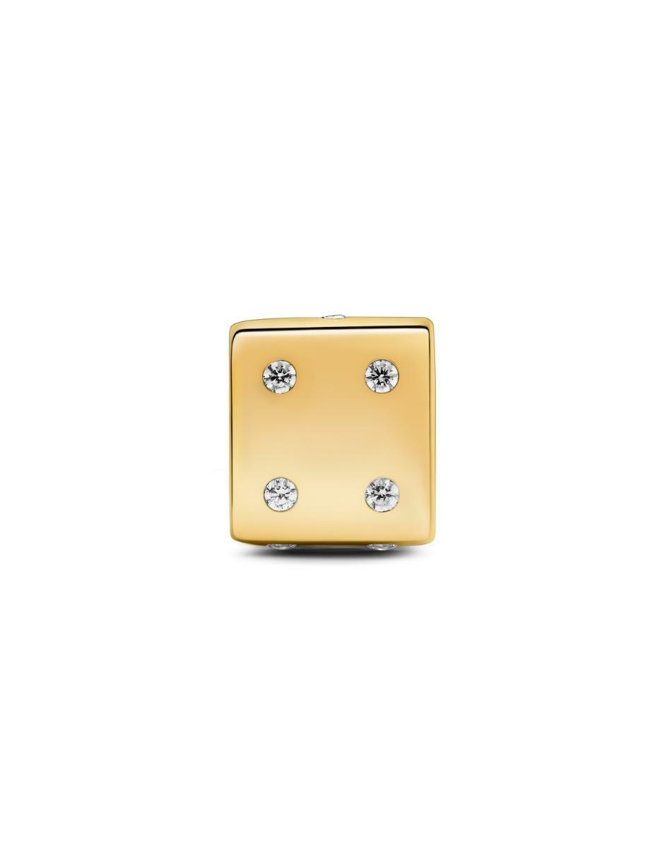 Charm de dado moments de plata 14 K 2