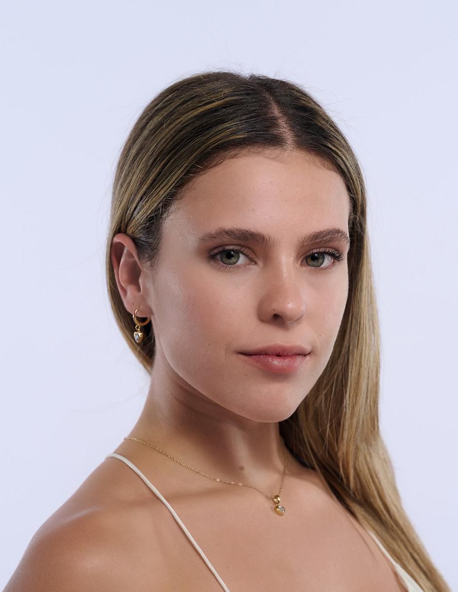 Aretes y collar de corazón Dalia zirconia cúbica 4
