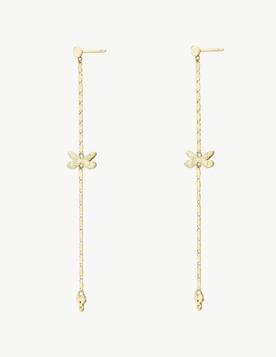 Aretes de libélula Chica Dragonfly con acabado brillante