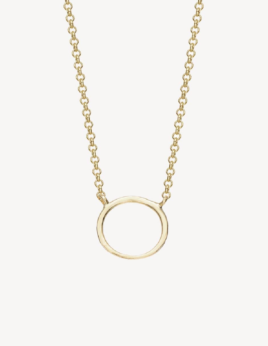 Collar circular Humpback baño de oro18 k
