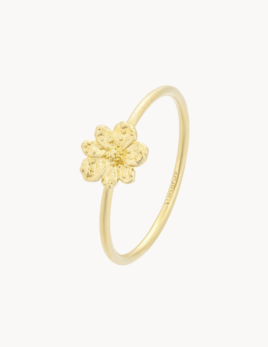 Anillo de flor Zinia Chica brillante