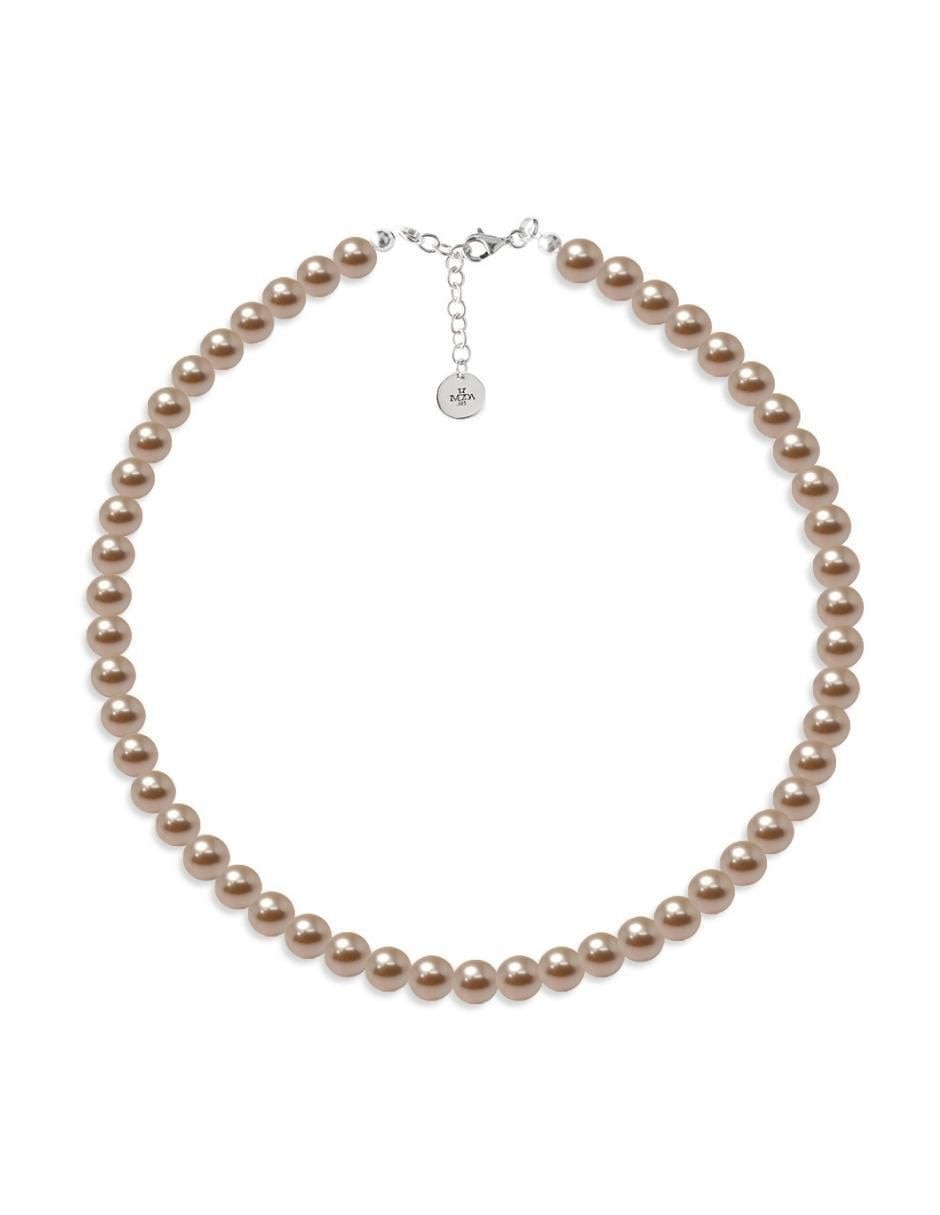 Aretes y collar circulares Pearls de plata P925 cristal 2