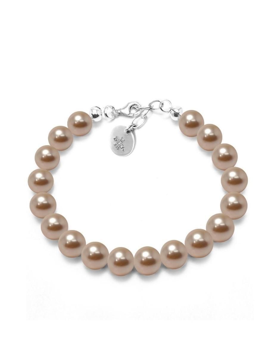 Aretes, collar y pulsera circulares Pealrs de plata P925 cristal 5