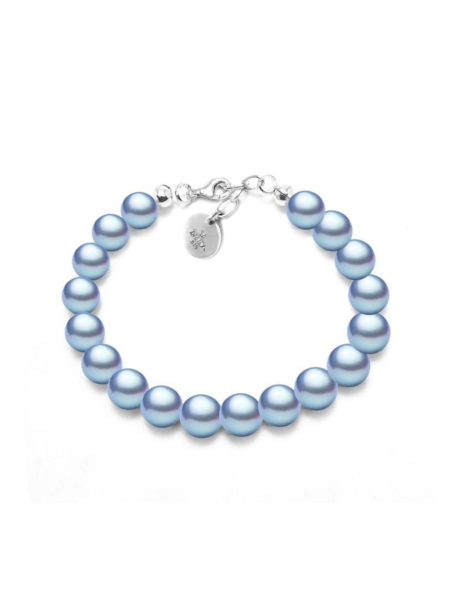 Aretes, collar y pulsera circulares Pearls de plata P925 cristal 6