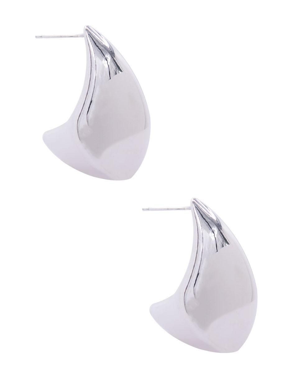 Aretes de gota con acabado brillante 2