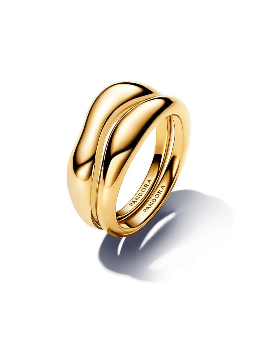 Anillo Essence de plata P 925 con acabado baño de oro 2