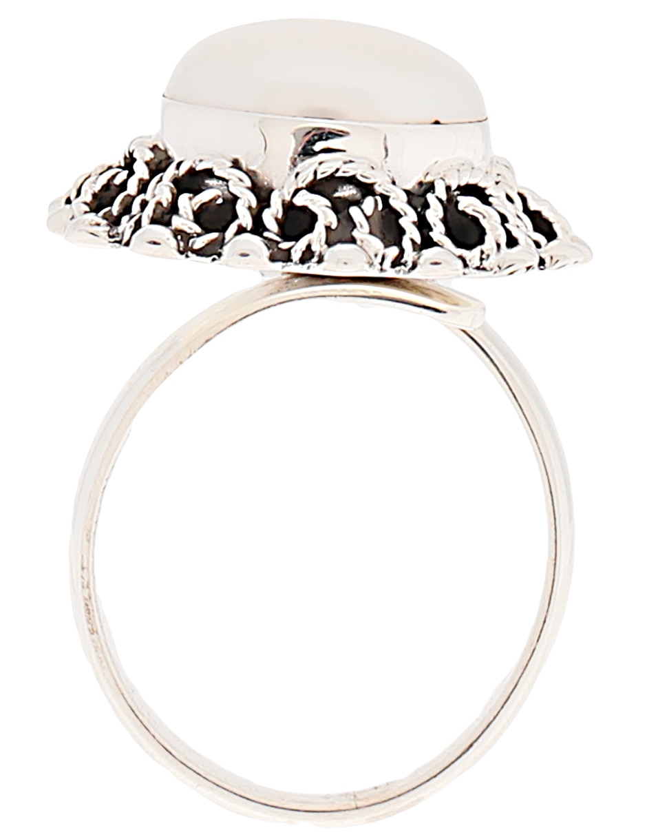 Anillo Perla Grecas P 925 de plata perla brillante 2