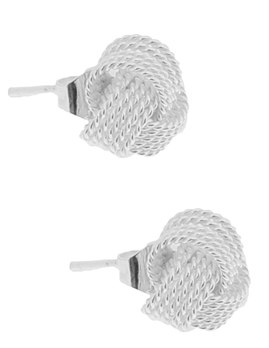 Aretes y collar redondos Torzal RD de plata P 925 5