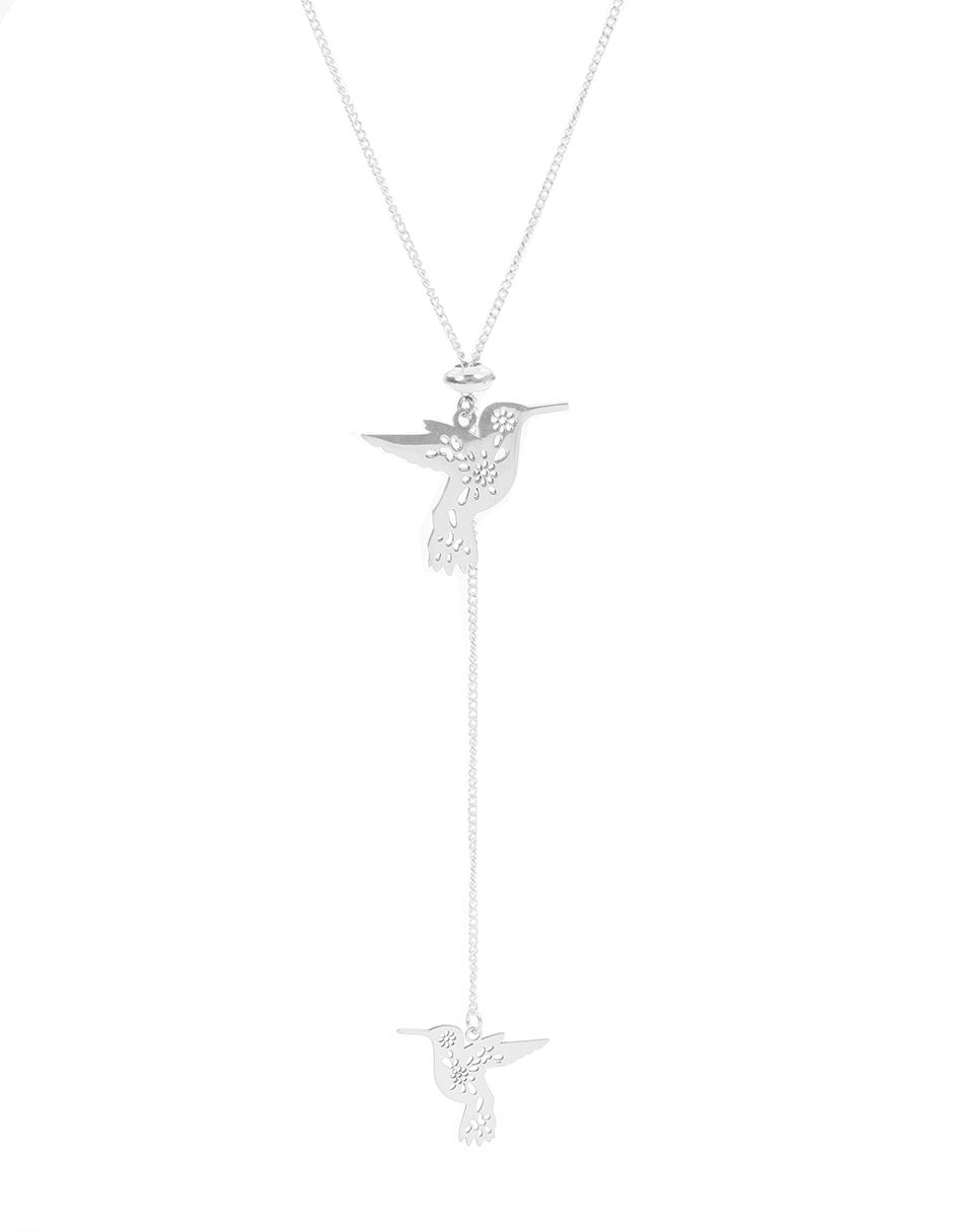 Collar de colibrí Naturaleza de plata P 925