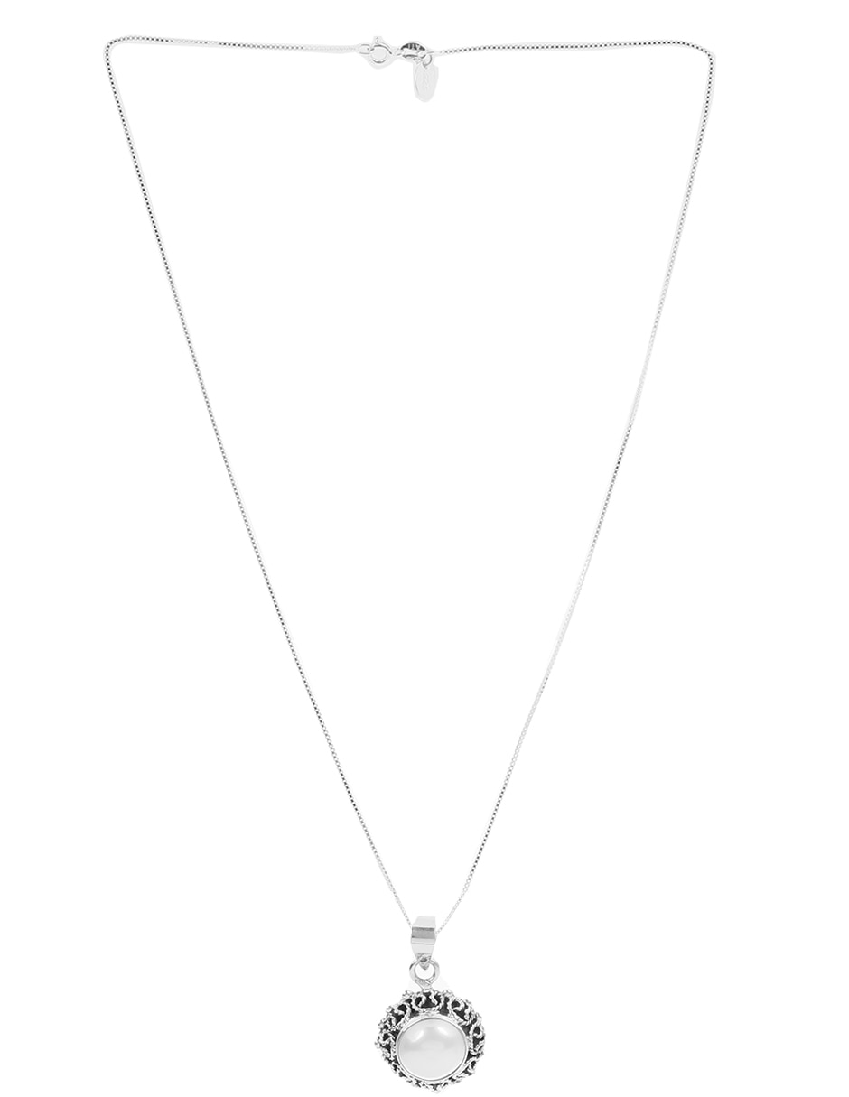 Colgante Y Dije circular grecas de plata P 925 2