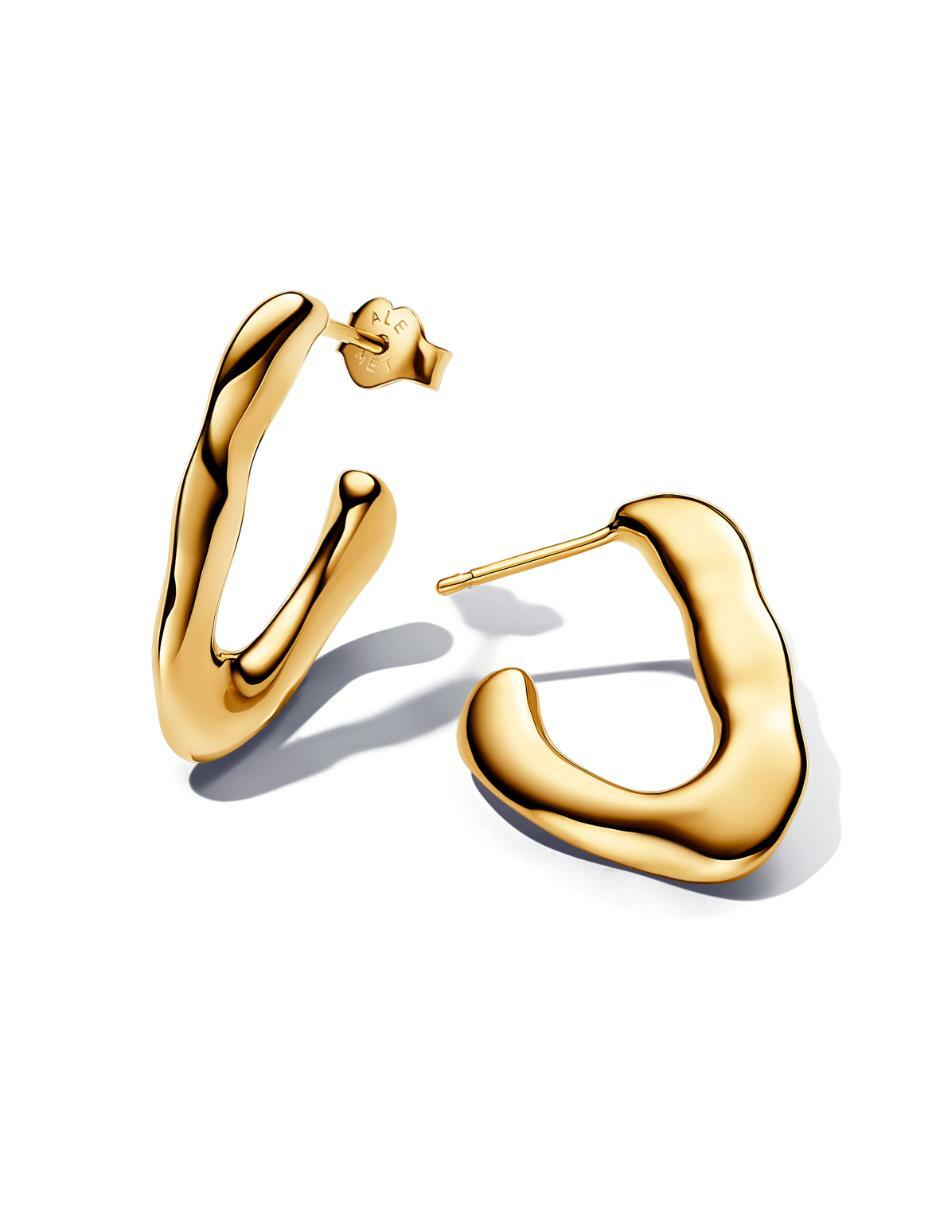 Aretes Essence de plata P 925 con acabado baño de oro