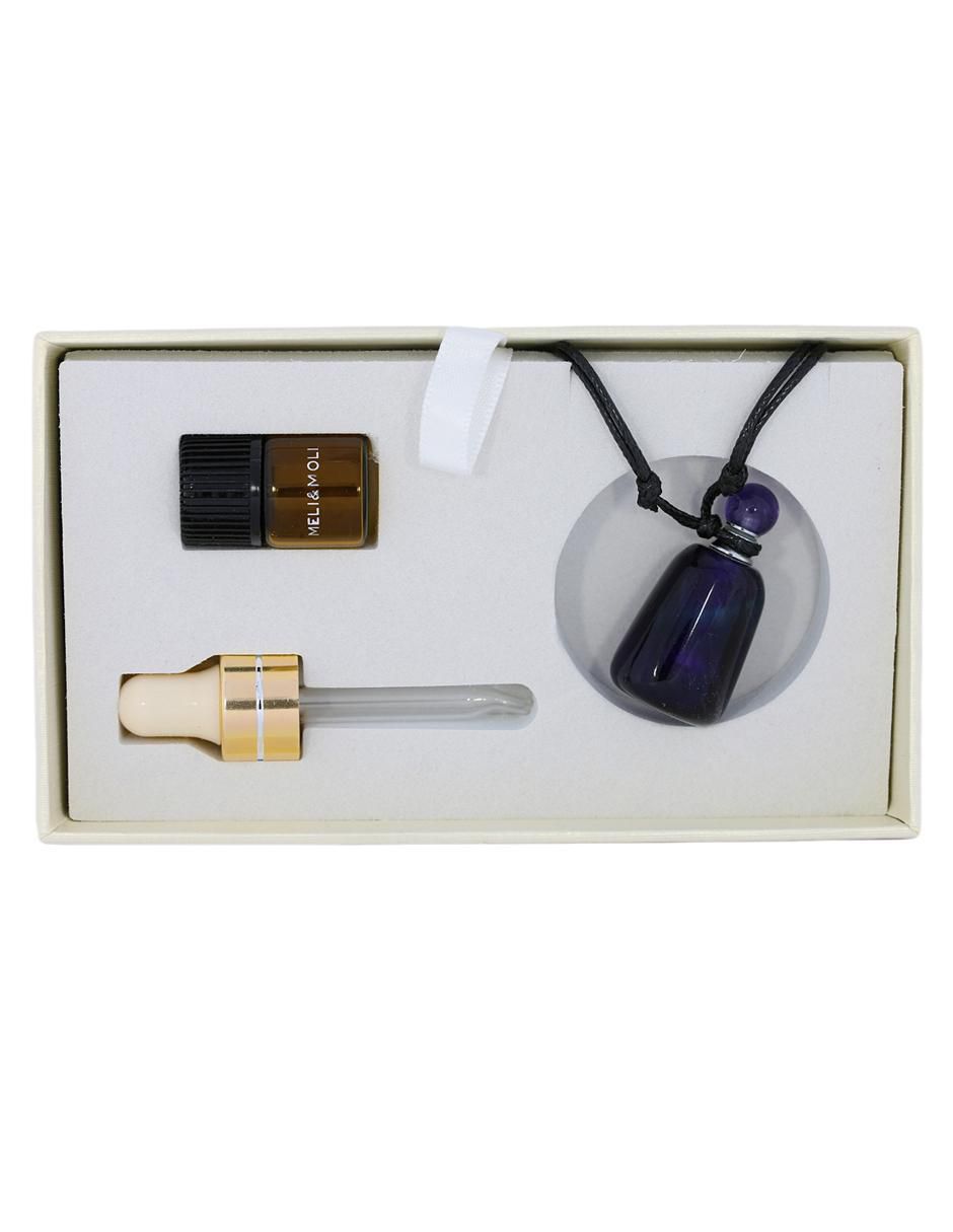 Set collar de piel amatista 6