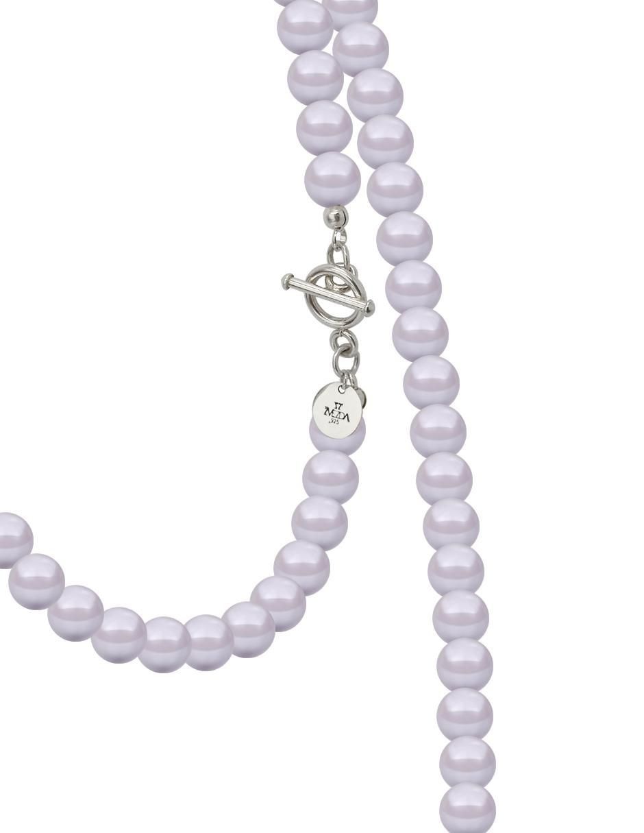 Aretes y collar circular Pearls de plata P925 cristal 3