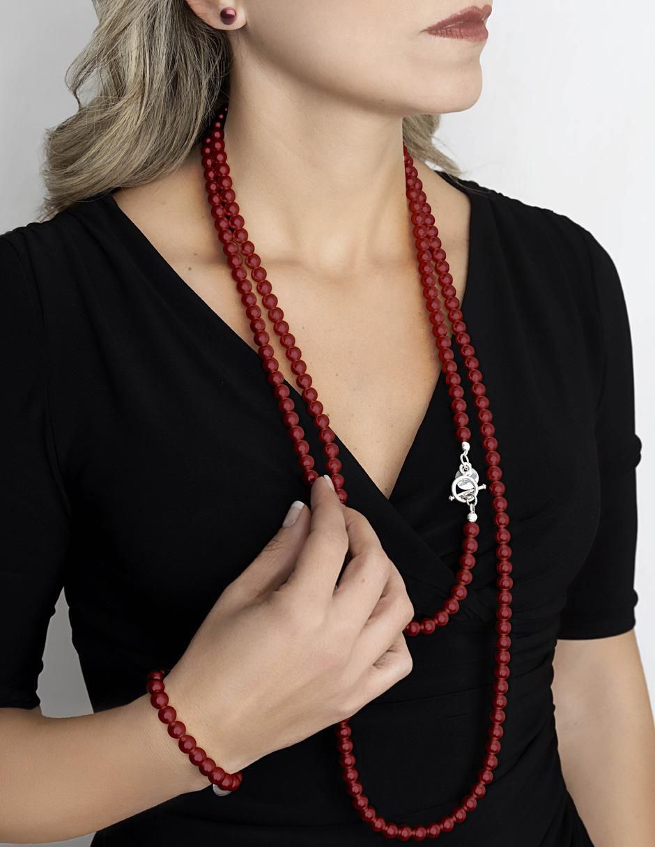 Aretes, collar y pulsera "de (si aplica)" circular zvezda pearls sin temática "de" plata p 925 cristal