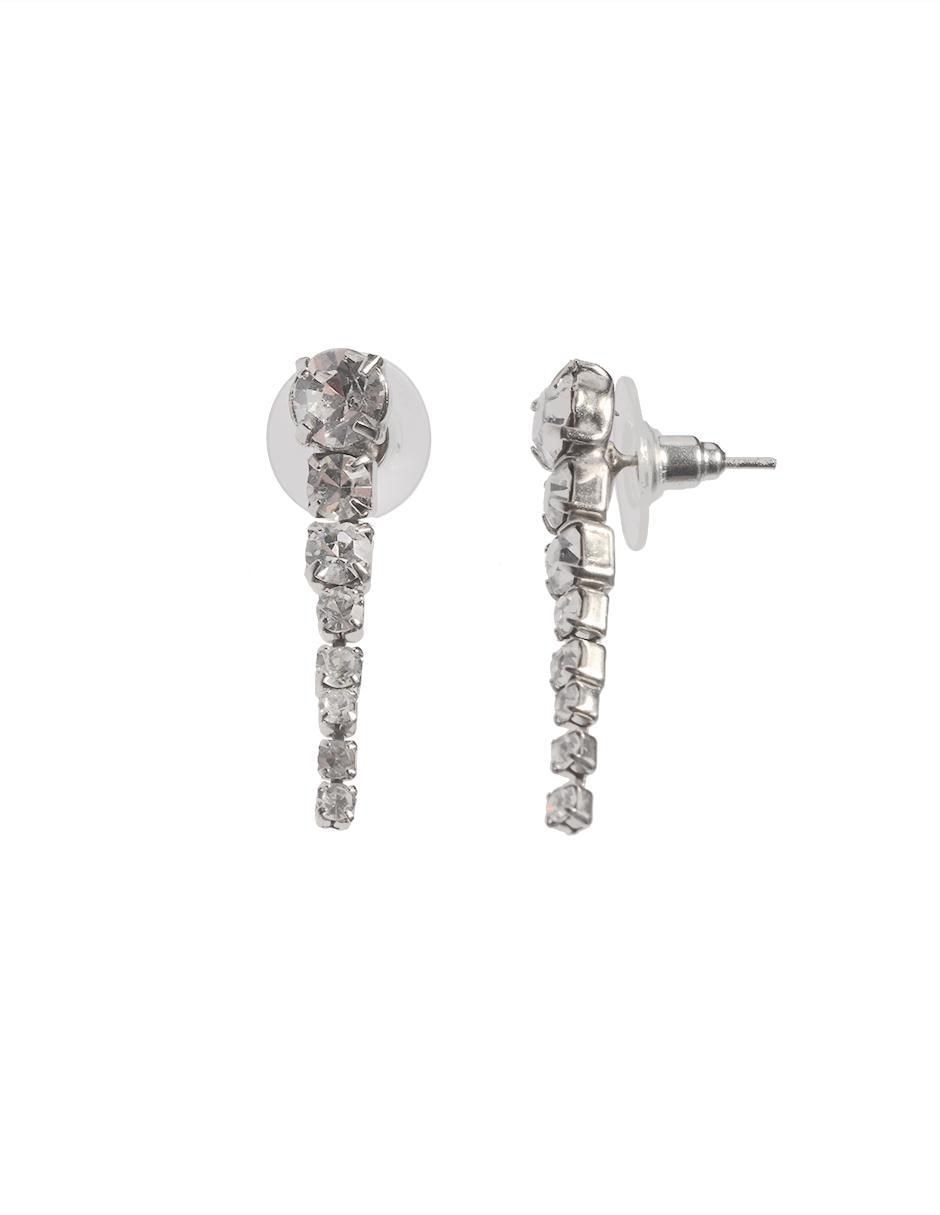 Aretes de barra con acabado brillante cristal 1