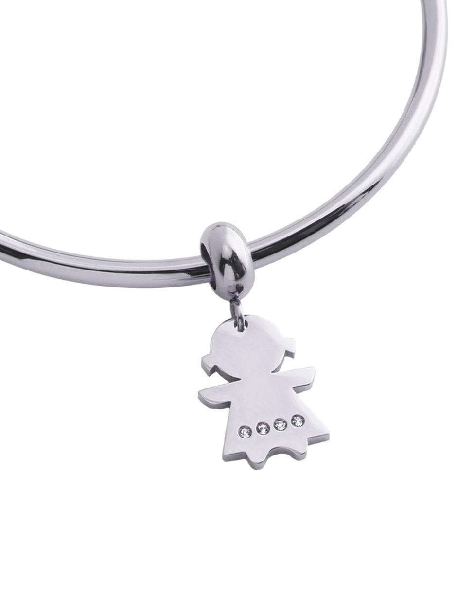 Charm "de" niña luckyly charms para pulsera de mujer sin temática "de" acero inoxidable sin kilataje zirconia cúbica