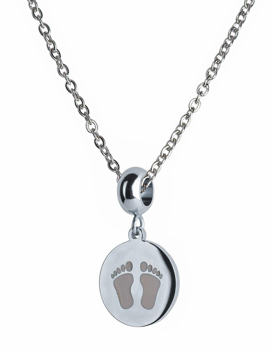 Charm "de" huella luckyly charms para pulsera de mujer sin temática "de" acero inoxidable sin kilataje sin gema