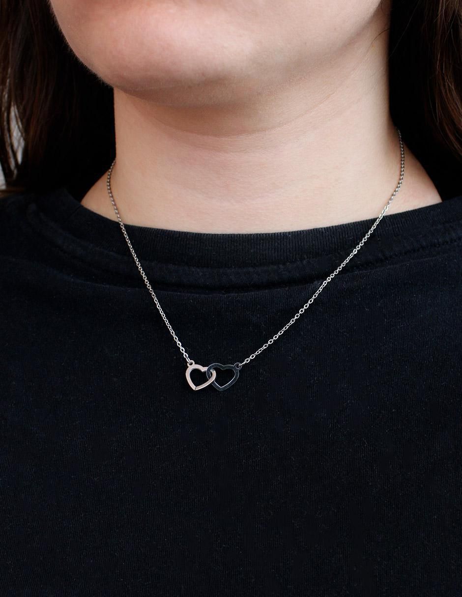 Collar "de (si aplica)" corazón clepsidra ninguna "de" acero inoxidable sin kilataje