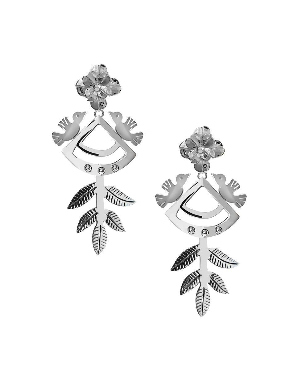 Aretes de colibrí Enrique Garcia de plata P 925 con acabado brillante