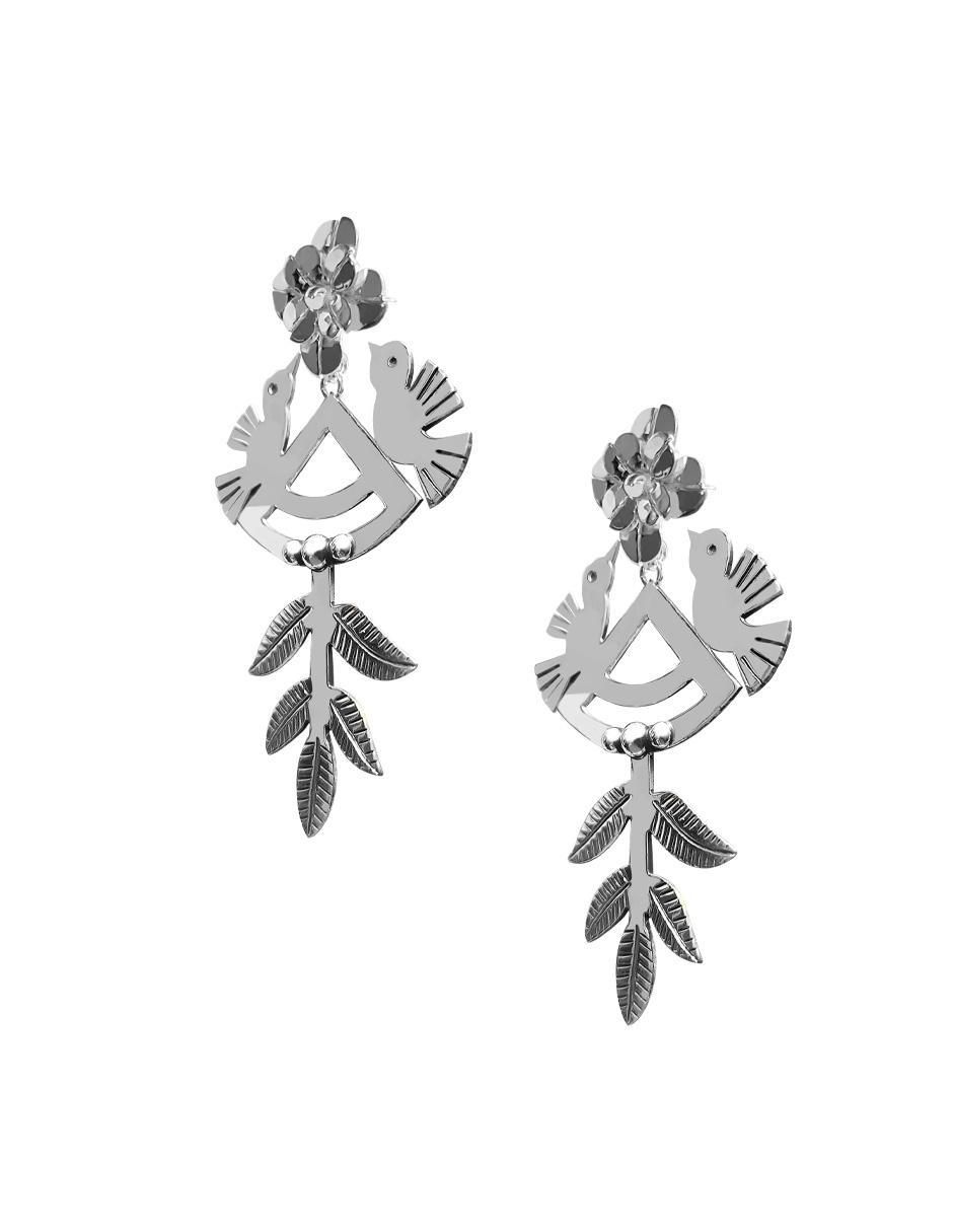 Aretes de colibrí Enrique Garcia de plata P 925 con acabado brillante 2