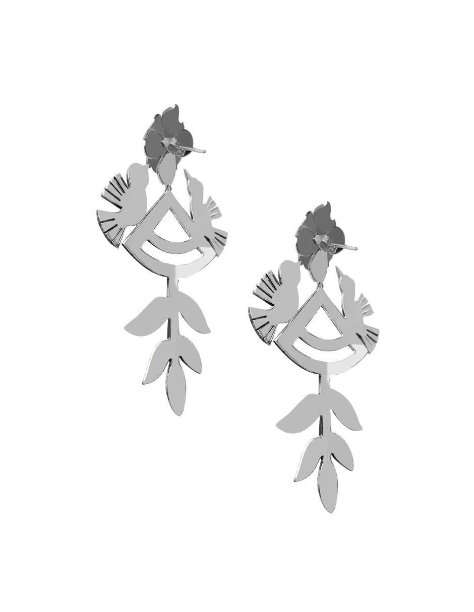 Aretes de colibrí Enrique Garcia de plata P 925 con acabado brillante 3