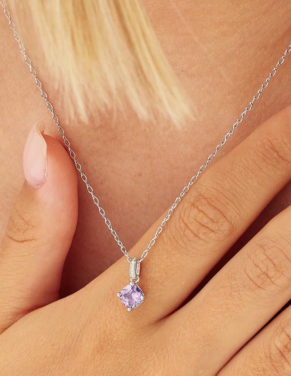 Charm cuadrado fancy magic purple de plata P 925 4