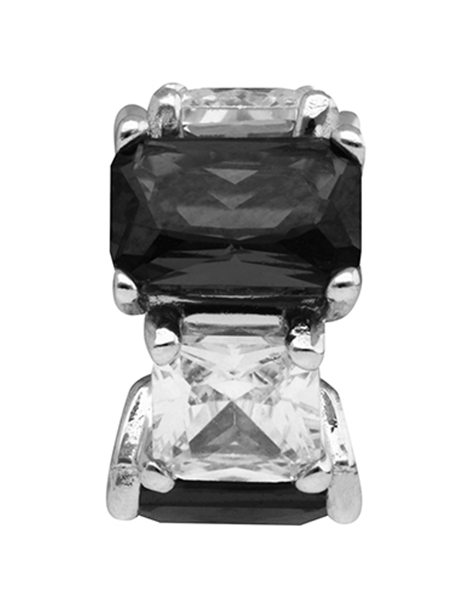 Charm circular fancy mystery black de plata P 925