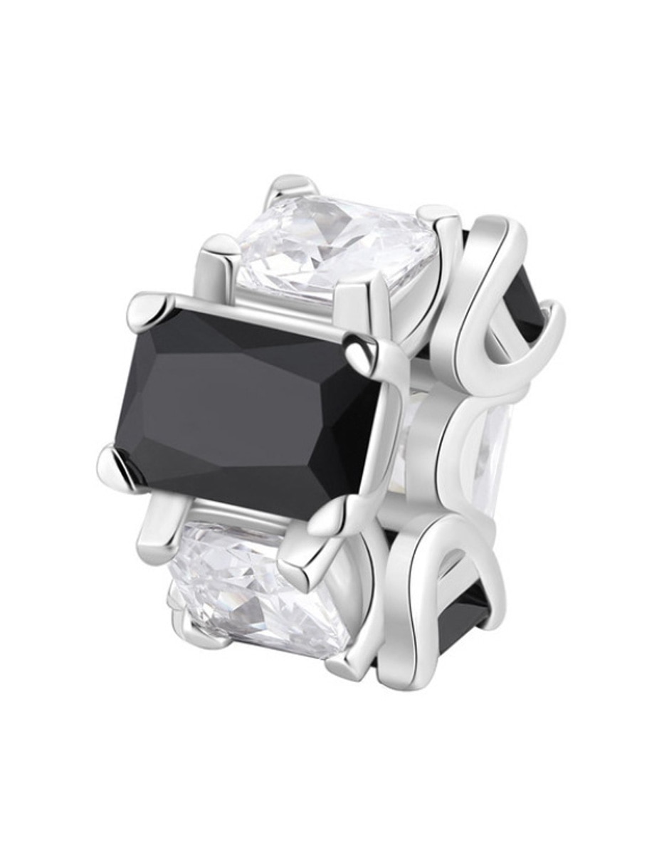 Charm circular fancy mystery black de plata P 925 2