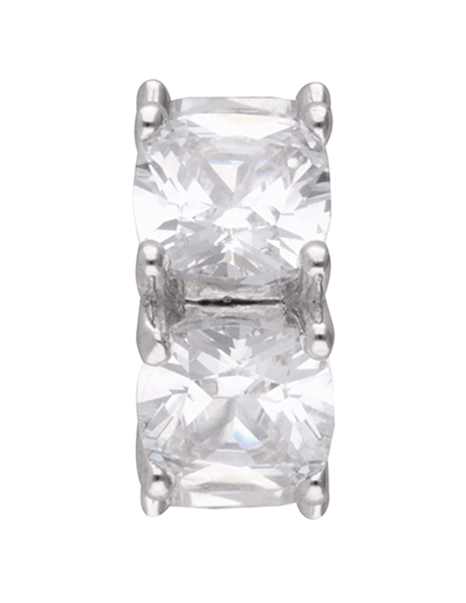 Charm circular fancy infinite white de plata P 925